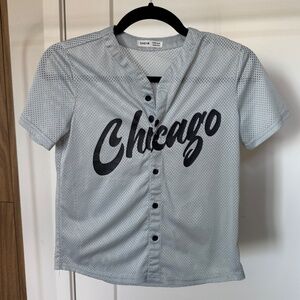 Light Gray Net Baseball Jersey